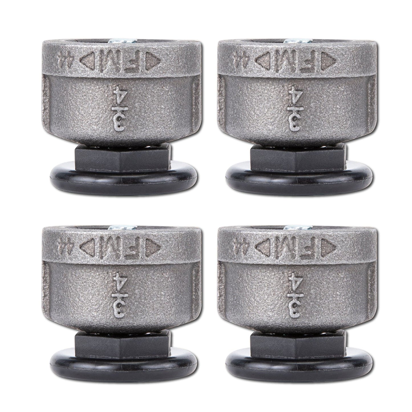 Furniture Leg Levelers for ¾” Pipe Legs (4 Pack)