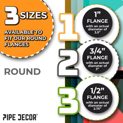 Heavy Duty Round Felt Pad for 1/2 in. Pipe Floor Flange, 2.75 in. Diameter (4-Pack)