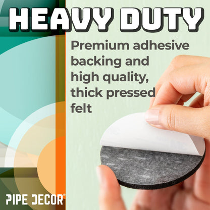 Heavy Duty Round Felt Pad for 1/2 in. Pipe Floor Flange, 2.75 in. Diameter (4-Pack)