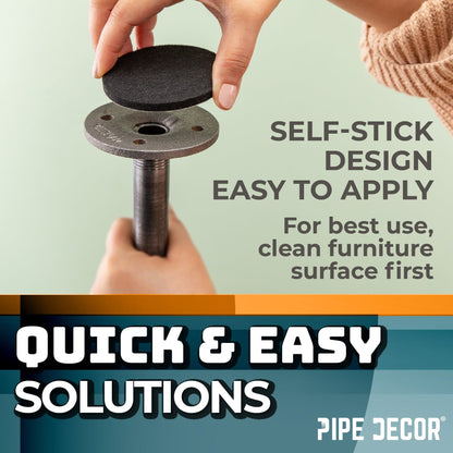 Heavy Duty Round Felt Pad for 1/2 in. Pipe Floor Flange, 2.75 in. Diameter (4-Pack)