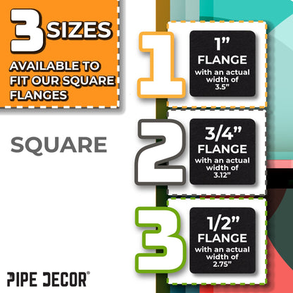 Heavy Duty Square Felt Pad for 1/2 in. Pipe Floor Flange, 2.75 in. x 2.75 in. (4-Pack)