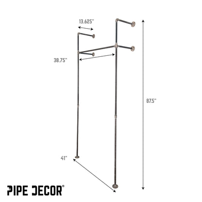 41 in. Wall Mounted Clothing Rack, Single