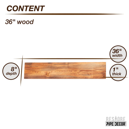 RESTORE Sunset Cedar 36 in. Wood Shelf (Wood Only)
