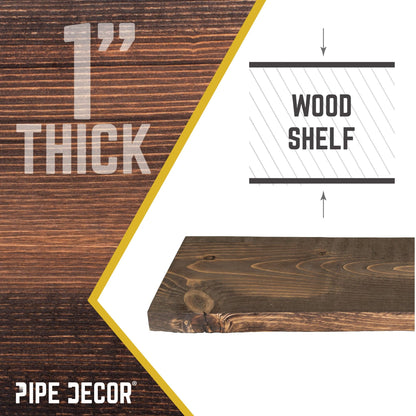 RESTORE Trail Brown 36 in. Wood Shelf (Wood Only)