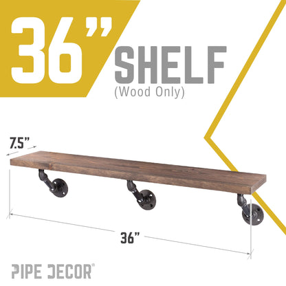RESTORE Sunset Brown 36 in. Wood Shelf (Wood Only)