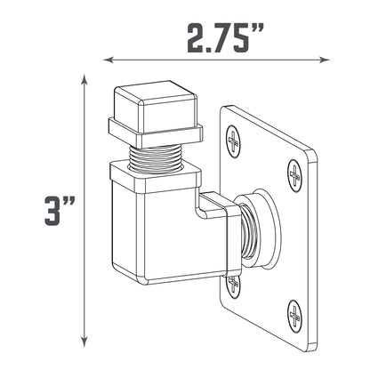 90 Degree Square Elbow Wall Hook Kit