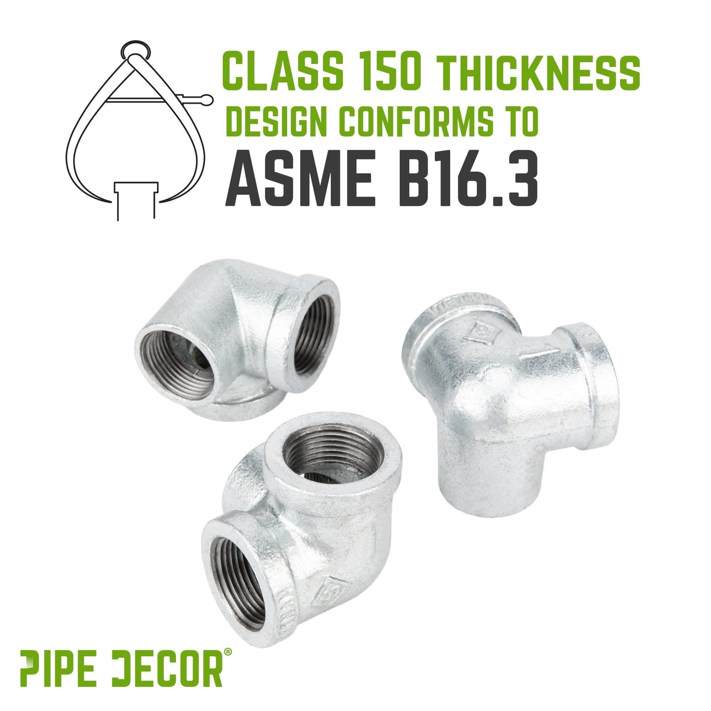 1 in. Galvanized Side Outlet Elbow