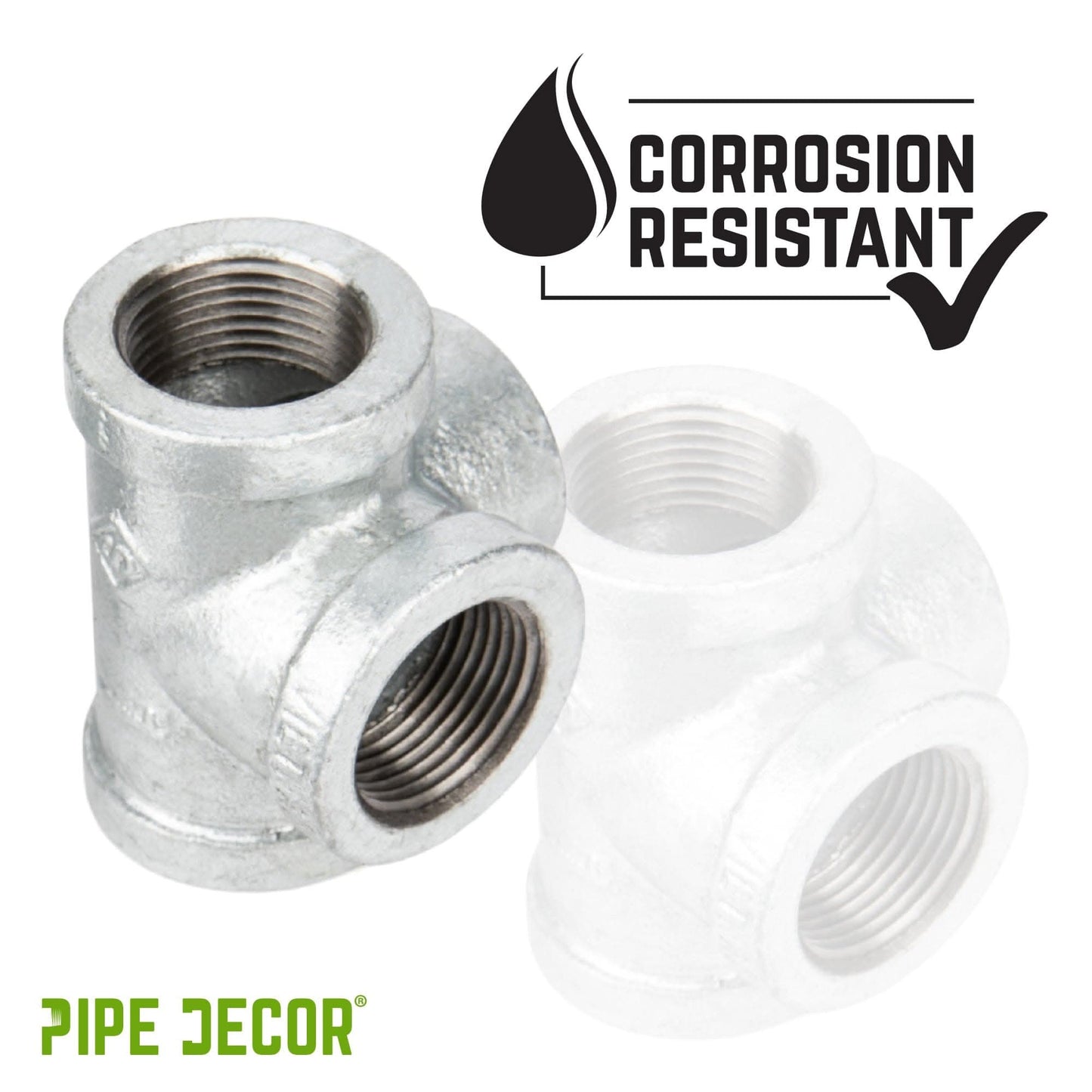 1 in. Galvanized Iron Side Outlet Tee