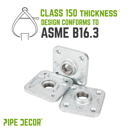 1/2 in. Galvanized Square Floor Flange