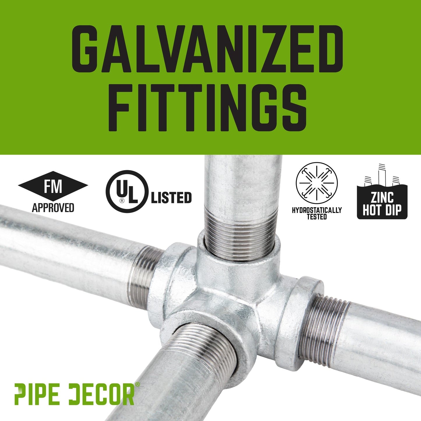 3/4 in. Galvanized Square Floor Flange