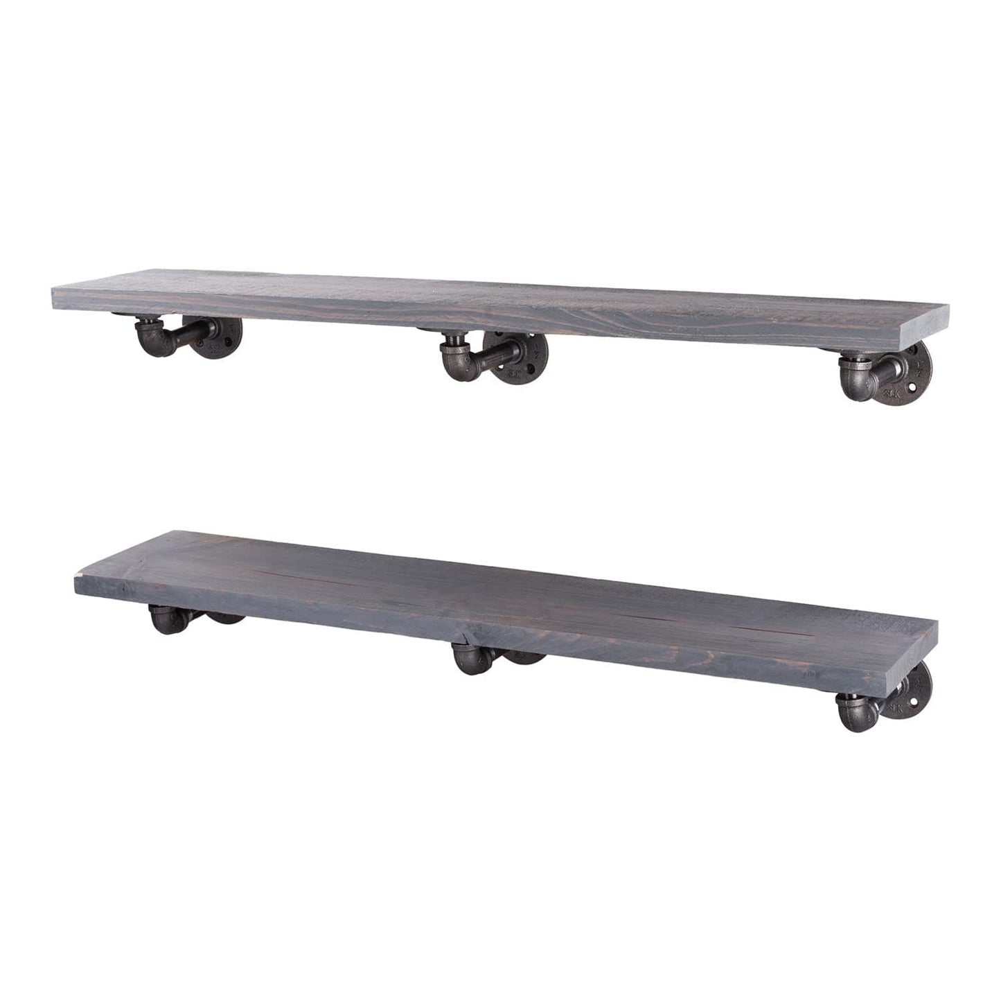 RESTORE Riverstone Grey 36 in. Shelves with L-Shaped Brackets