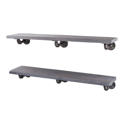 RESTORE Riverstone Grey 36 in. Shelves with L-Shaped Brackets