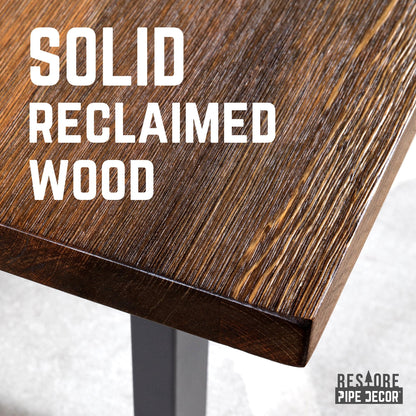 Skyline Boulder Black Solid Wood Coffee Table with 12 in. Landscape Legs