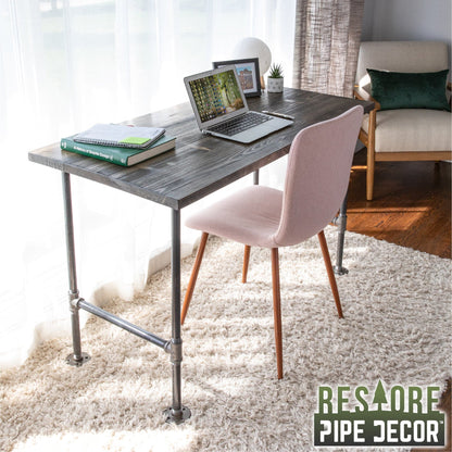 RESTORE Boulder Black Solid Wood Office Desk