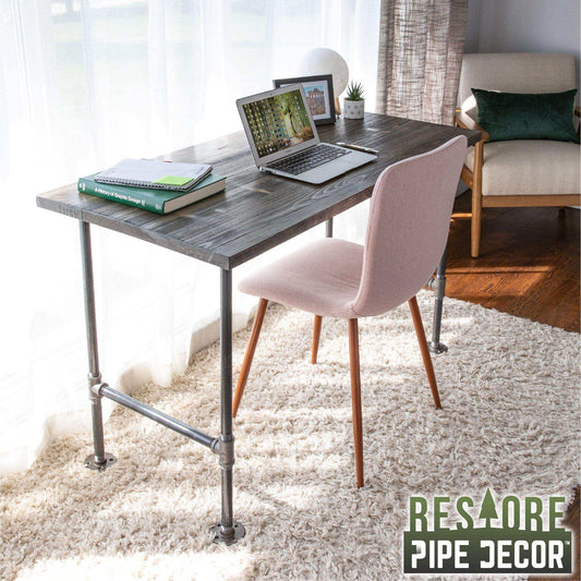 RESTORE Boulder Black Solid Wood Office Desk