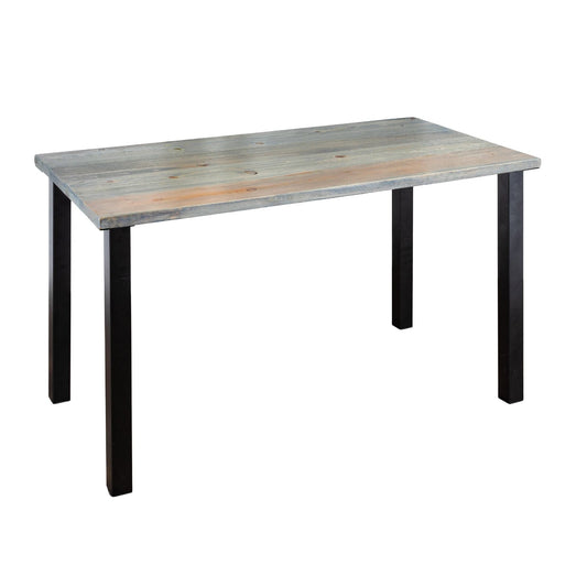 Skyline Riverstone Grey Solid Wood Desk with 28 in. High-Rise Legs