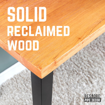 Skyline Sunset Cedar Solid Wood Desk with 28 in. High-Rise Legs