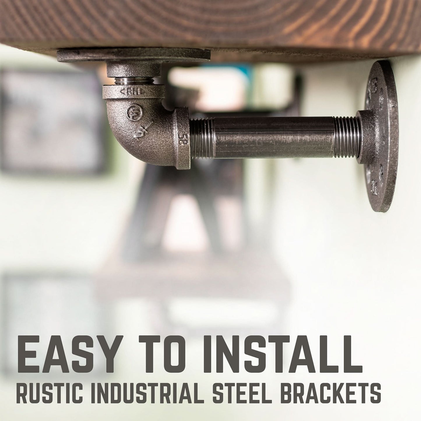 RESTORE Trail Brown 24 in. Shelves with L-Shaped Brackets