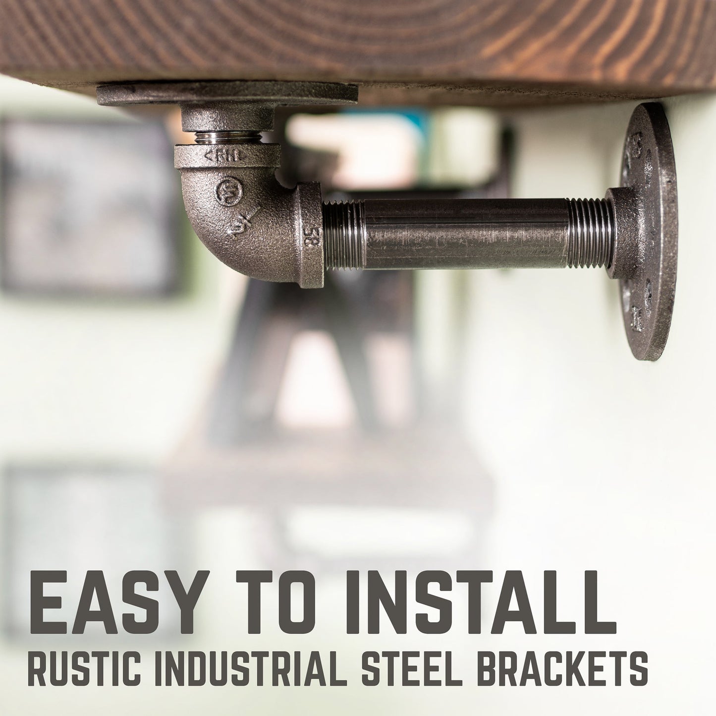 RESTORE Trail Brown 36 in. Shelves with L-Shaped Brackets