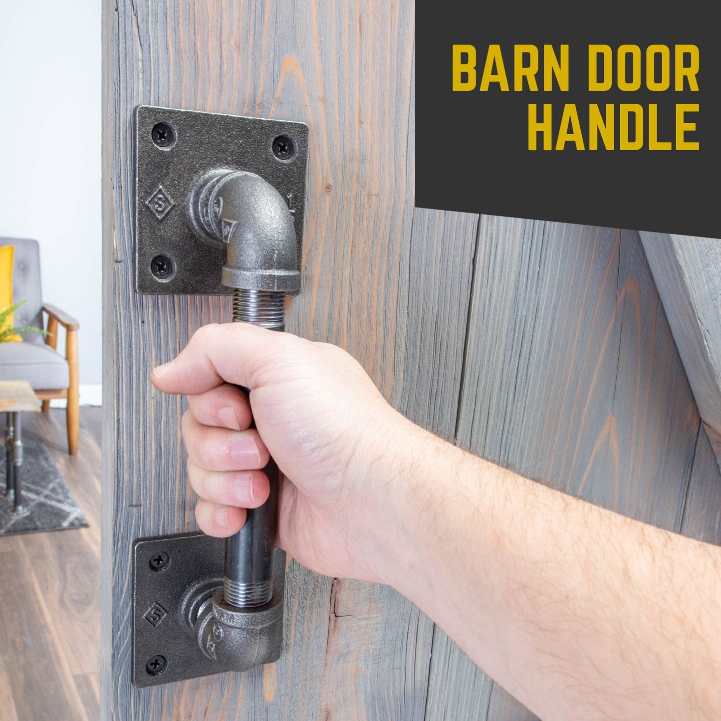 1/2 in. Square Barn Door Handle – 10.5 in. L