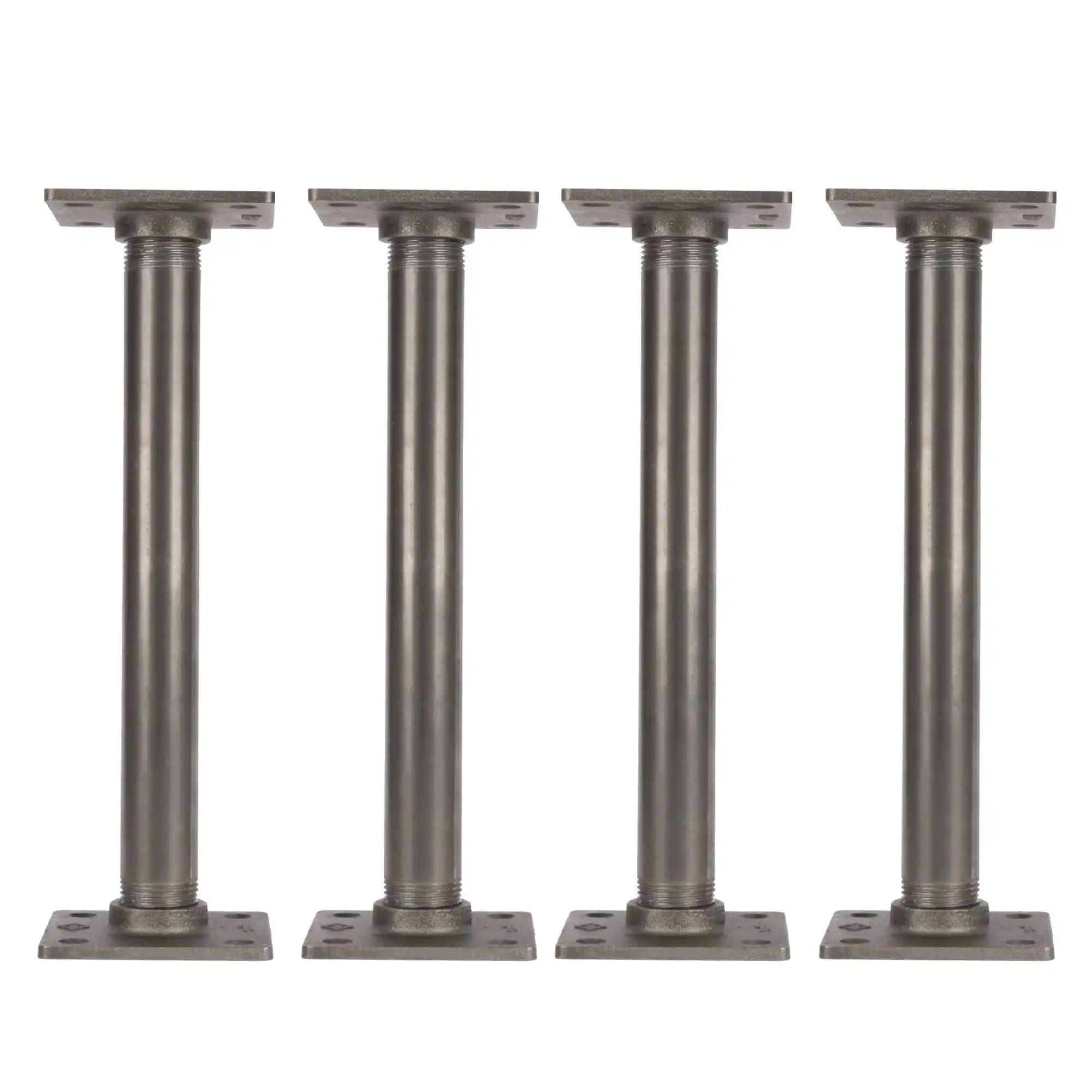 1 in. x 12 in. Square Flange Pipe Table Legs - 4 Pack – Martin ...