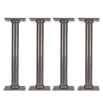 1 in. x 12 in. Square Flange Pipe Table Legs - 4 Pack