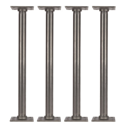 1 in. x 18 in. Square Flange Pipe Table Legs - 4 Pack