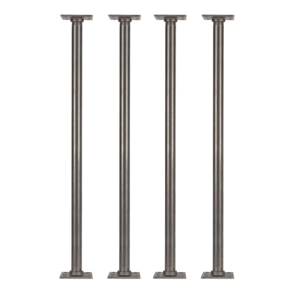1 in. x 30 in. Square Flange Pipe Table Legs - 4 Pack