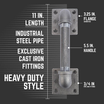 3/4 in. Square Barn Door Handle - 11 in. L