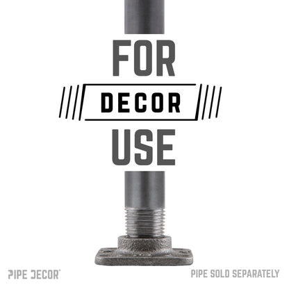 1/2 in. Black Micro Mini Square Flange (8-Pack)
