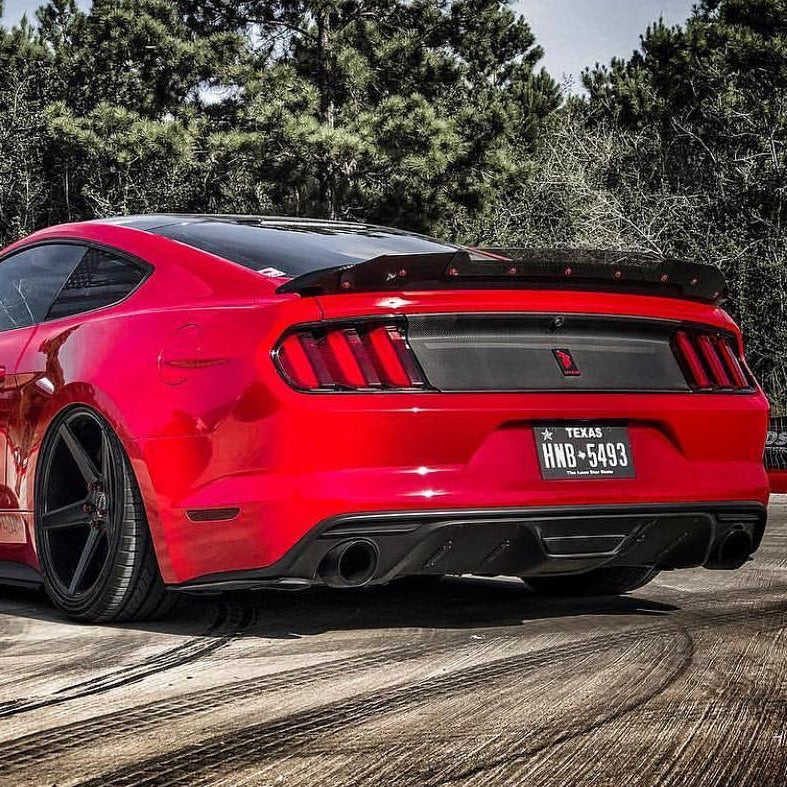 Mustang 15-23 Track Pack Carbon Fiber Wicker Bill