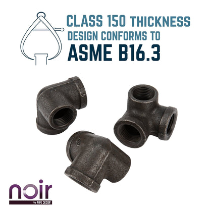 1/2 in.  Prefinished Matte Black Side Outlet Elbow