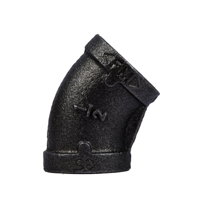 1/2 in. Prefinished Matte Black 45-Degree Elbow