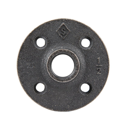 1/2 in. Prefinished Matte Black Floor Flange