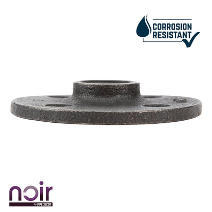 1/2 in. Prefinished Matte Black Floor Flange