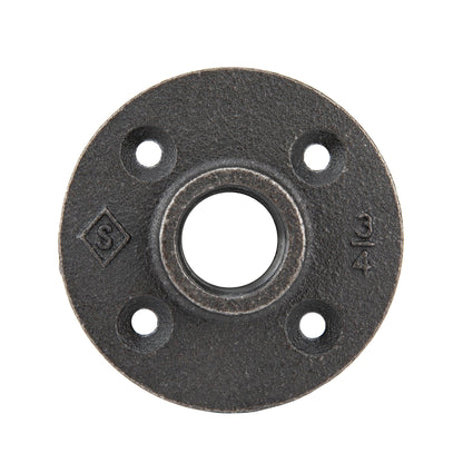 3/4 in. Prefinished Matte Black Floor Flange
