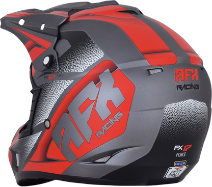 AFX FX-17 Helmet - Force - Frost Gray/Red - Medium 0110-5204
