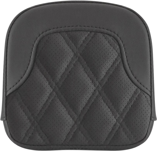 SADDLEMEN Tall Sissy Bar Pad - RoadSofa - Lattice Stitch - Black - FL '99-'23 40744