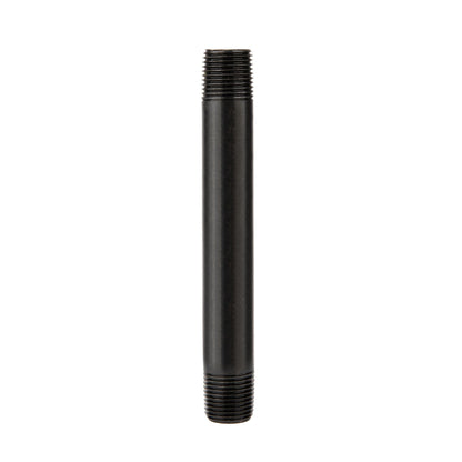1/2 in. x 6 in. Prefinished Matte Black Pipe