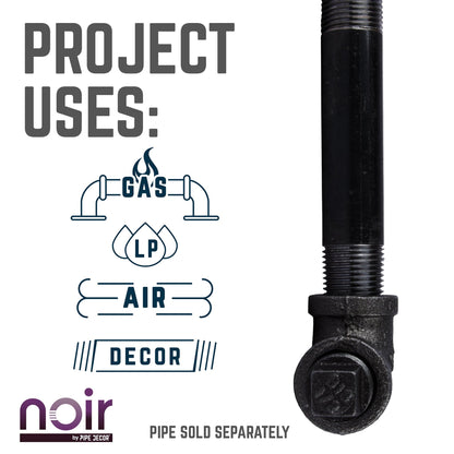 1/2 in. x 8 in. Prefinished Matte Black Pipe