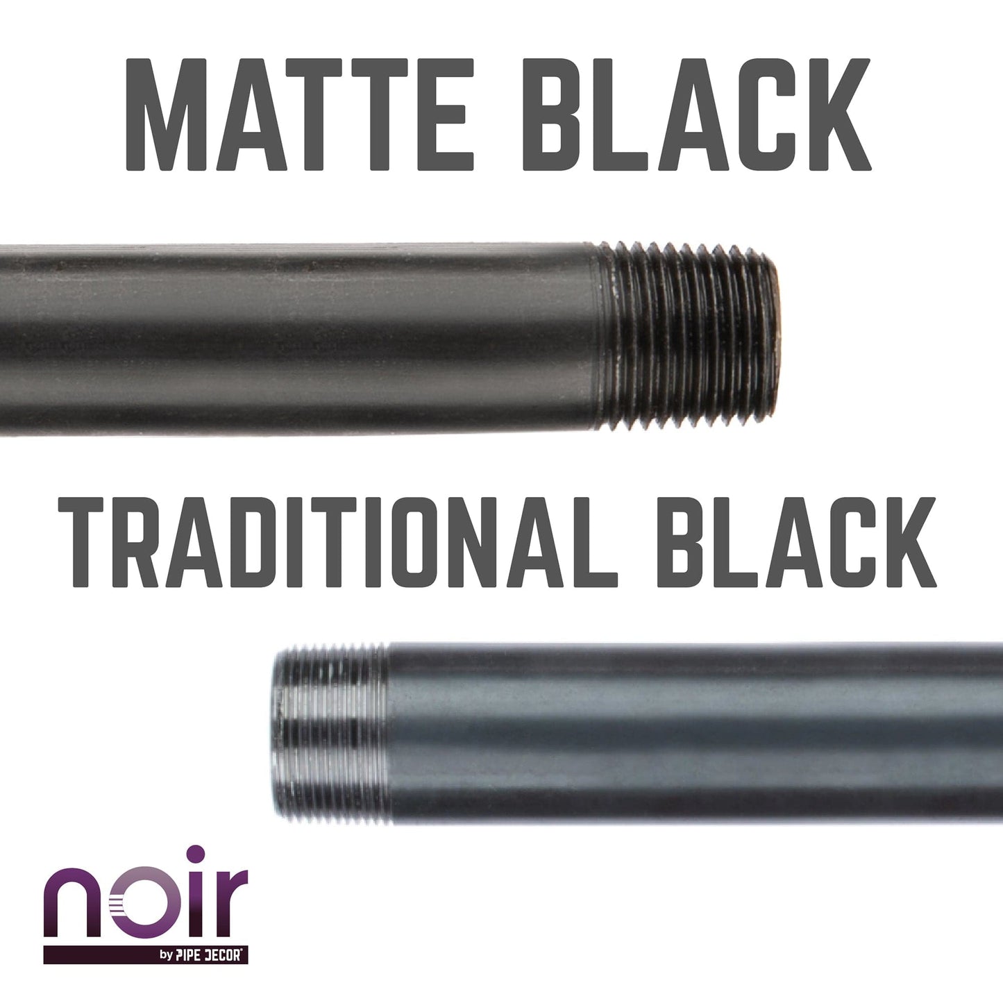 1/2 in. x 24 in. Prefinished Matte Black Pipe