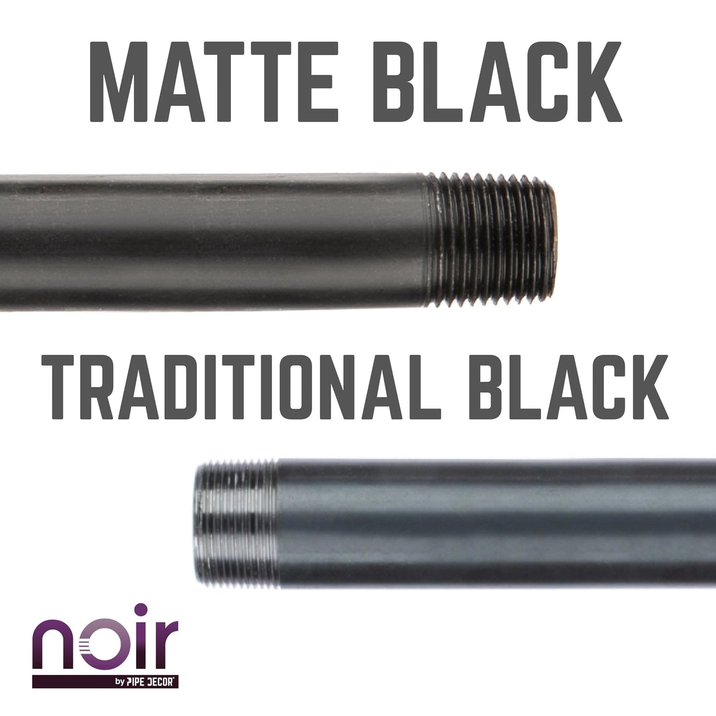 1/2 in. x 30 in. Prefinished Matte Black Pipe