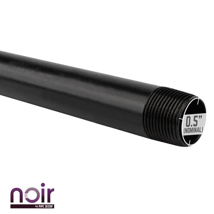 1/2 in. x 24 in. Prefinished Matte Black Pipe