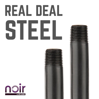 3/4 in. x 18 in. Prefinished Matte Black Pipe