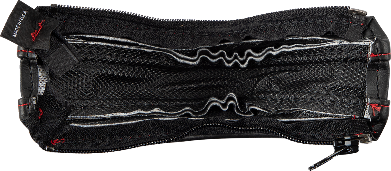 SHOW CHROME Grab Handle Cover - Red Stitch H44-2RED