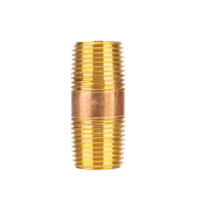 1/2 in. x 2 in. Red Brass Pipe