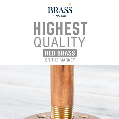 1/2 in. x 8 in. Red Brass Pipe
