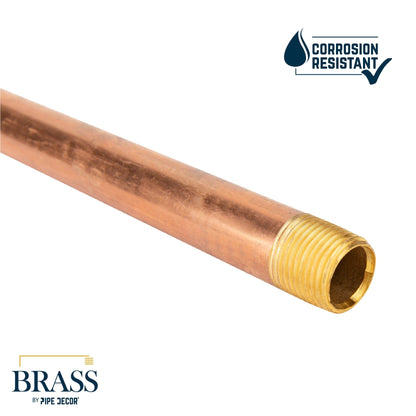 1/2 in. x 4 in. Red Brass Pipe