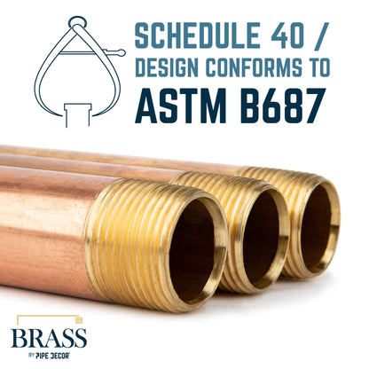 3/4 in. x 4 in. Red Brass Pipe