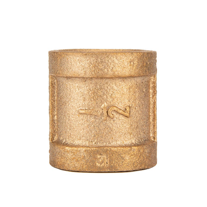 1/2 in. Red Brass Coupling